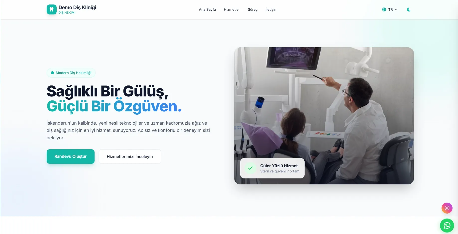 Diş Kliniği Demo Web Site