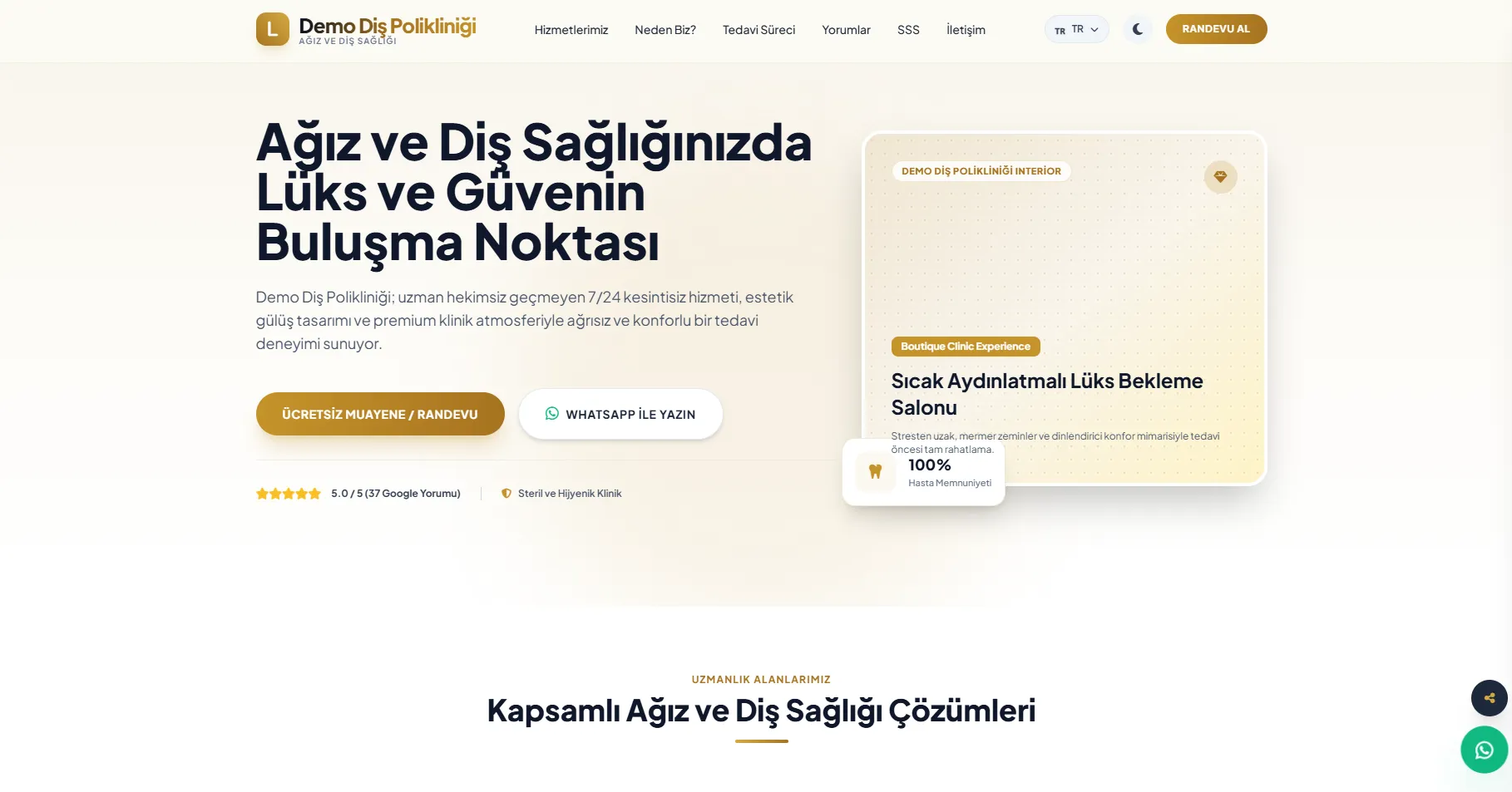 Diş Kliniği Demo Web Site 2